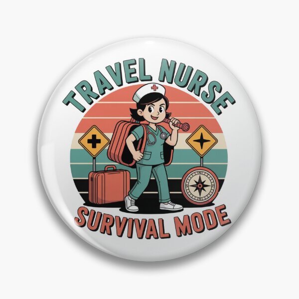 Item preview, Travel Nurse Survival Mode – ICU Night Shift Nurse Superhero Design designed and sold by HubCreates.