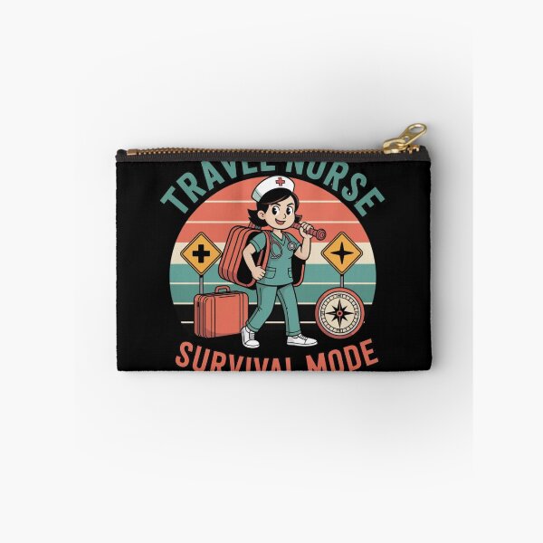Item preview, Travel Nurse Survival Mode – ICU Night Shift Nurse Superhero Design designed and sold by HubCreates.