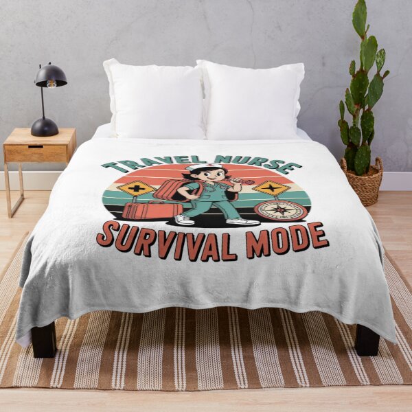 Item preview, Travel Nurse Survival Mode – ICU Night Shift Nurse Superhero Design designed and sold by HubCreates.