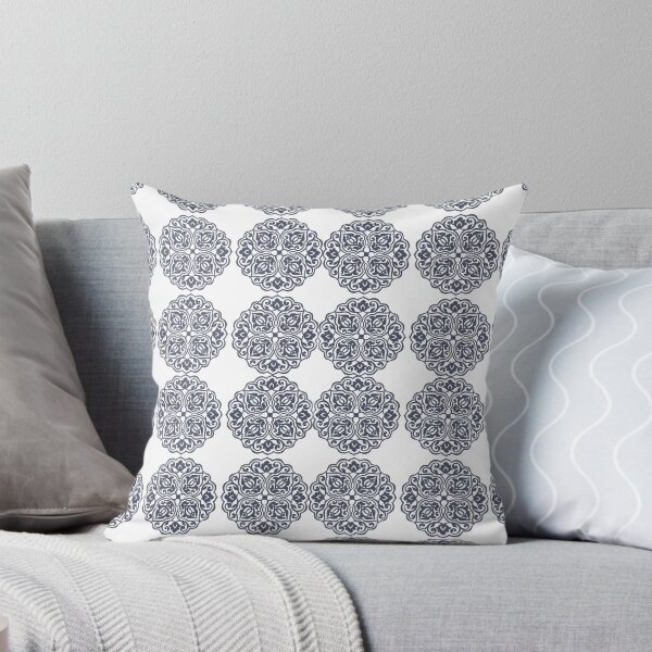Item preview, Indigo Medallion Bloom Pattern designed and sold by MarrySArtwork.