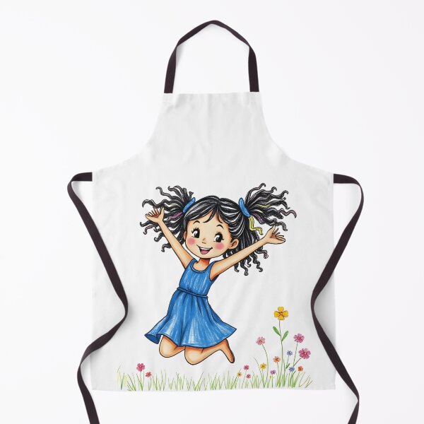 Item preview, Jumping Girl Original Art | Colorful Pencil-Style designed and sold by CamirCreations.
