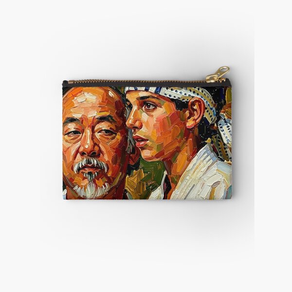 Item preview, The Bond of Balance: Miyagi & Daniel-San Heavy Impasto Portrait designed and sold by Art's Diner.