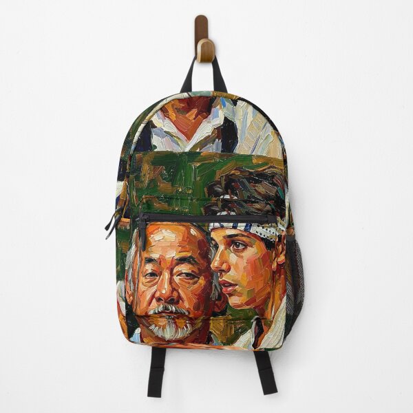 Item preview, The Bond of Balance: Miyagi & Daniel-San Heavy Impasto Portrait designed and sold by Art's Diner.