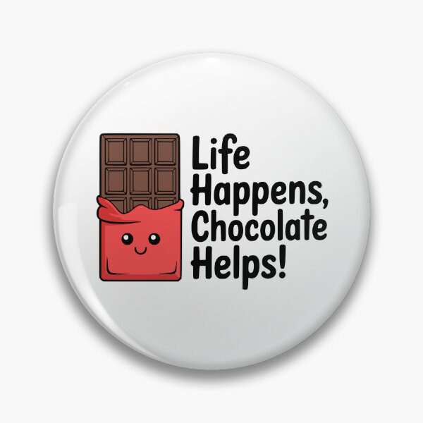 Item preview, Life Happens Chocolate Helps! Cute Kawaii Chocolate Bar designed and sold by PMCreative.