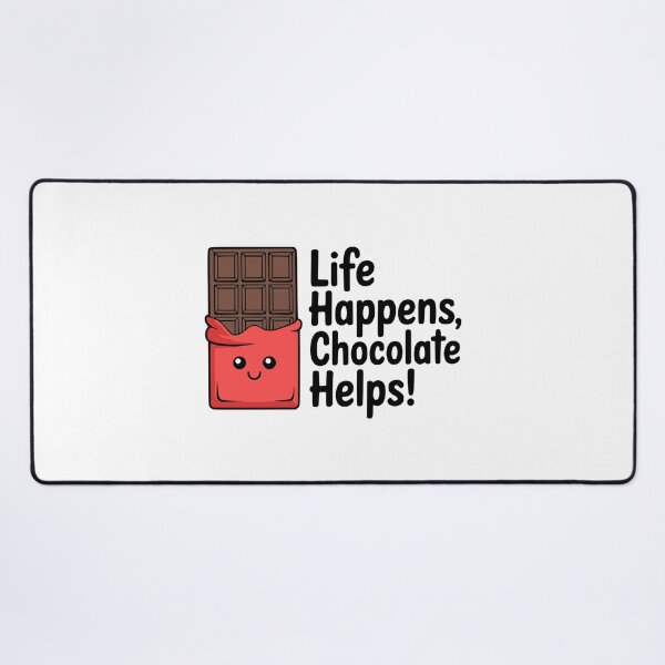 Item preview, Life Happens Chocolate Helps! Cute Kawaii Chocolate Bar designed and sold by PMCreative.