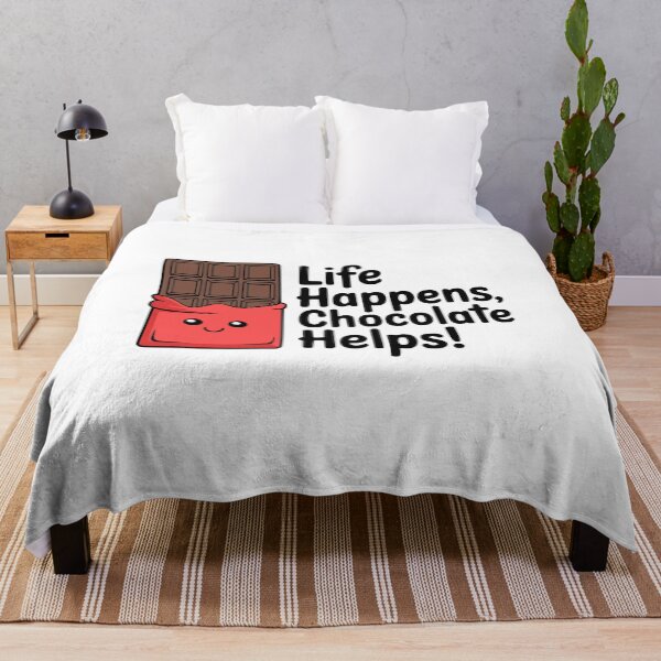 Item preview, Life Happens Chocolate Helps! Cute Kawaii Chocolate Bar designed and sold by PMCreative.