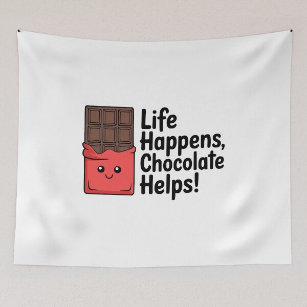 Item preview, Life Happens Chocolate Helps! Cute Kawaii Chocolate Bar designed and sold by PMCreative.