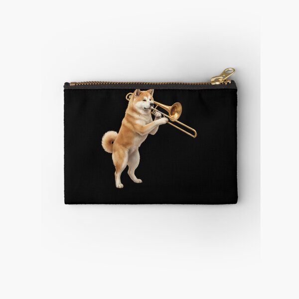Item preview, Akita Playing Trombone Player Trombonist Dog Lover designed and sold by DoodleTortle.