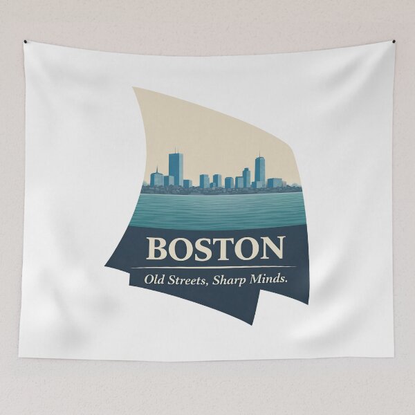 Item preview, Boston Harbor Skyline designed and sold by EdvvinStudios.