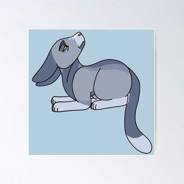 Item preview, Elderly Gray Cat designed and sold by ceolsonart.