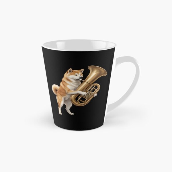 Item preview, Akita Playing Tuba Player Tubaist Dog Lover designed and sold by DoodleTortle.