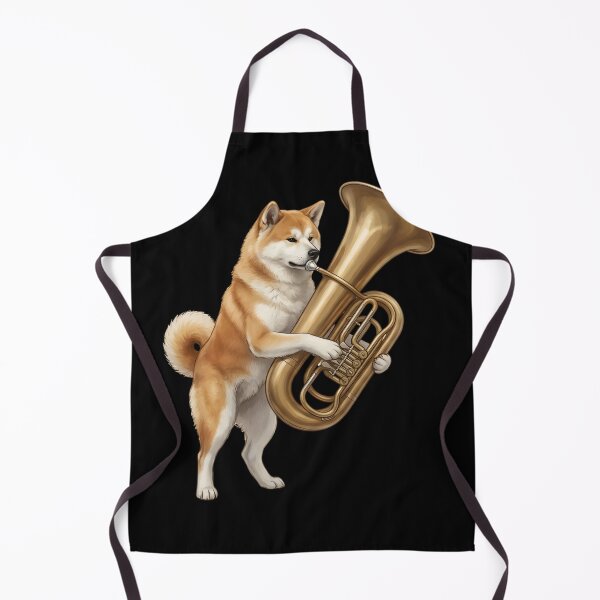 Item preview, Akita Playing Tuba Player Tubaist Dog Lover designed and sold by DoodleTortle.