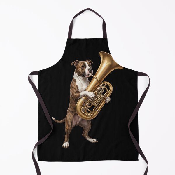 Item preview, American Staffordshire Terrier Playing Tuba Player Tubaist Dog Lover designed and sold by DoodleTortle.
