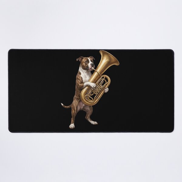 Item preview, American Staffordshire Terrier Playing Tuba Player Tubaist Dog Lover designed and sold by DoodleTortle.