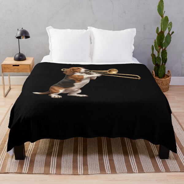 Item preview, Basset Hound Playing Trombone Player Trombonist Dog Lover designed and sold by DoodleTortle.