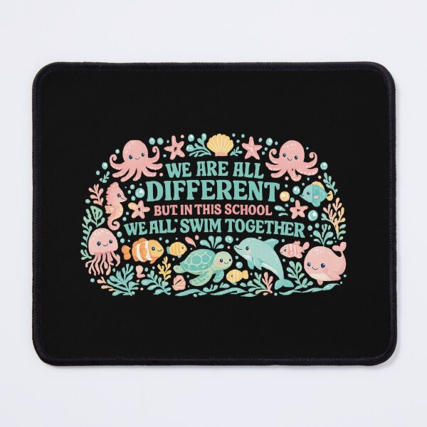 Item preview, We All Swim Together, Teacher School, Kindness designed and sold by CloudyPress.