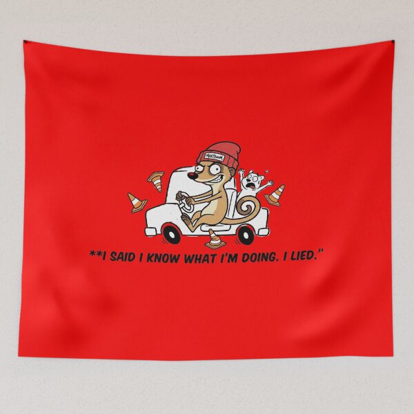 Item preview, Funny Meerkat Driving Fail - I Lied I Know What I'm Doing designed and sold by mAXiBoOM.