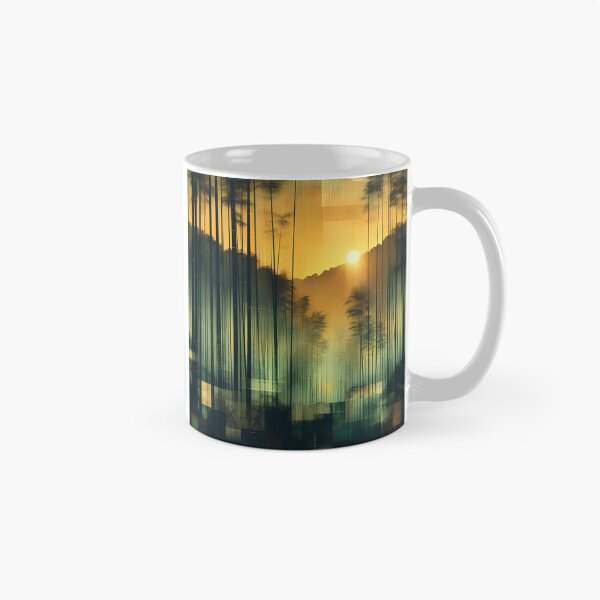 Item preview, Emerald Dawn at Arashiyama | Kyoto Bamboo Sunrise designed and sold by Stoneflower-Art.