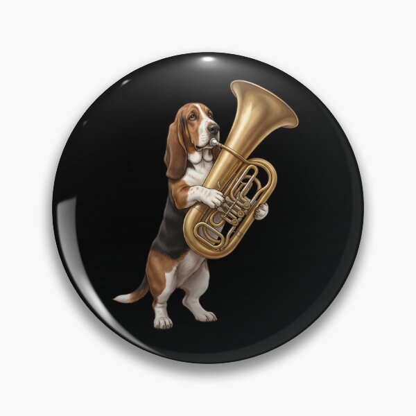 Item preview, Basset Hound Playing Tuba Player Tubaist Dog Lover designed and sold by DoodleTortle.