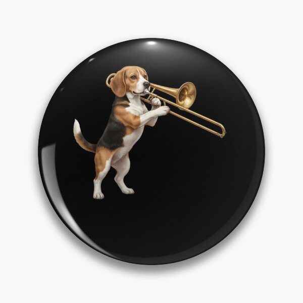 Item preview, Beagle Playing Trombone Player Trombonist Dog Lover designed and sold by DoodleTortle.