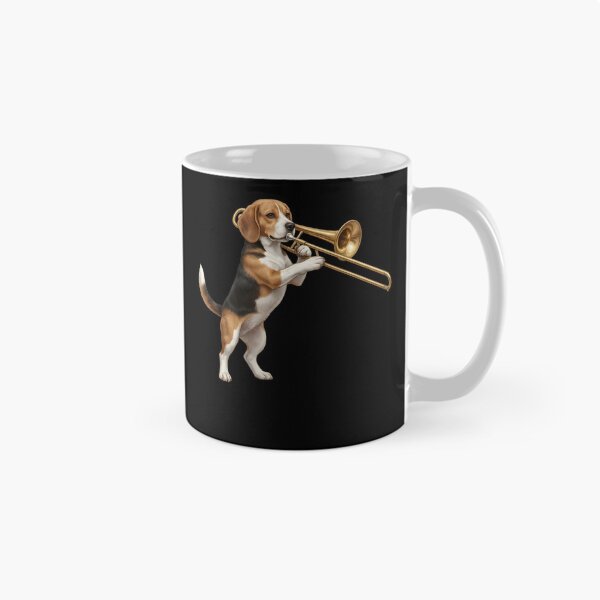 Item preview, Beagle Playing Trombone Player Trombonist Dog Lover designed and sold by DoodleTortle.