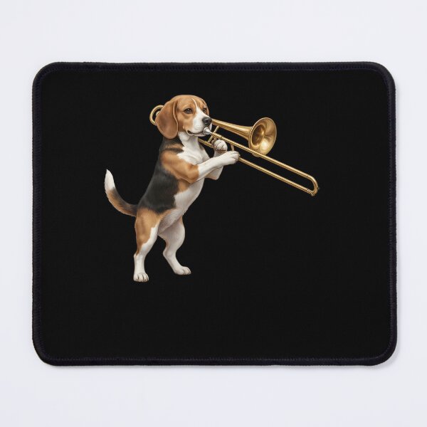 Item preview, Beagle Playing Trombone Player Trombonist Dog Lover designed and sold by DoodleTortle.