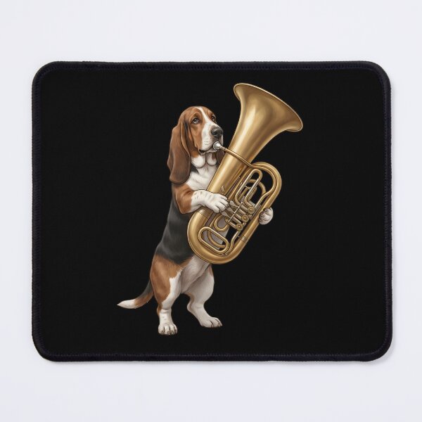 Item preview, Basset Hound Playing Tuba Player Tubaist Dog Lover designed and sold by DoodleTortle.