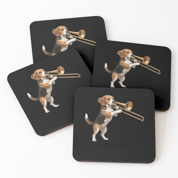 Item preview, Beagle Playing Trombone Player Trombonist Dog Lover designed and sold by DoodleTortle.