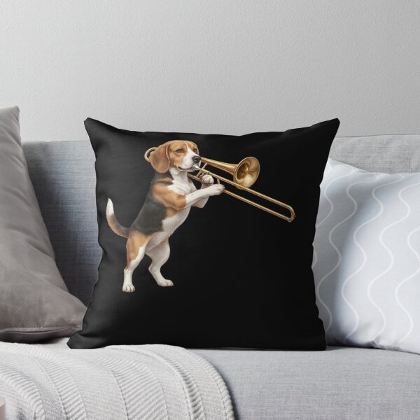 Item preview, Beagle Playing Trombone Player Trombonist Dog Lover designed and sold by DoodleTortle.