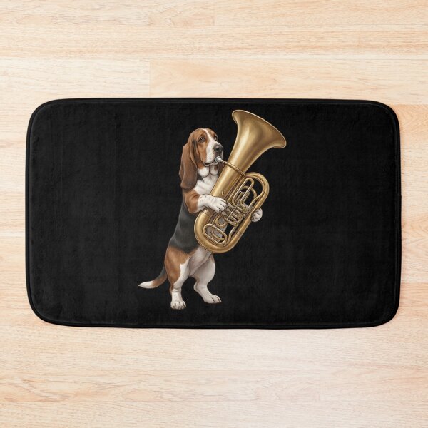 Item preview, Basset Hound Playing Tuba Player Tubaist Dog Lover designed and sold by DoodleTortle.