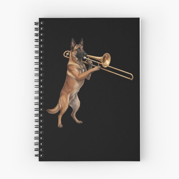 Item preview, Belgian Malinois Playing Trombone Player Trombonist Dog Lover designed and sold by DoodleTortle.