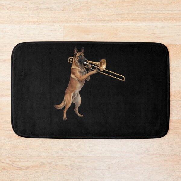 Item preview, Belgian Malinois Playing Trombone Player Trombonist Dog Lover designed and sold by DoodleTortle.