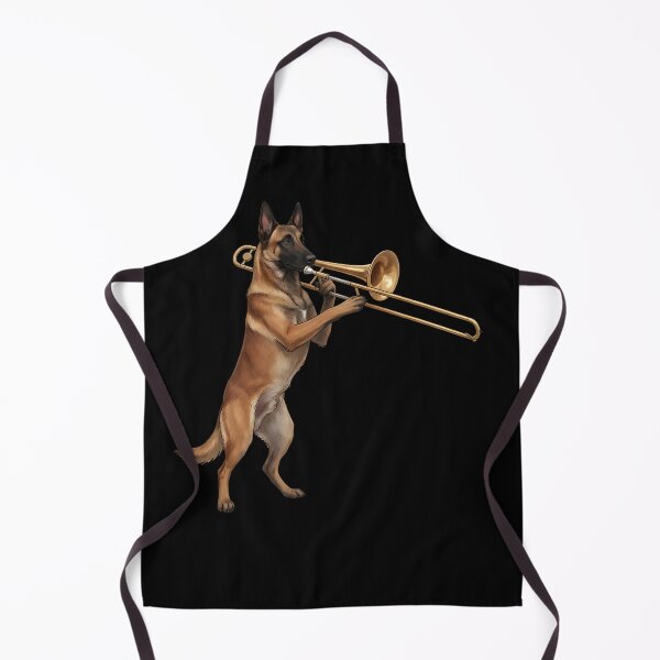 Item preview, Belgian Malinois Playing Trombone Player Trombonist Dog Lover designed and sold by DoodleTortle.