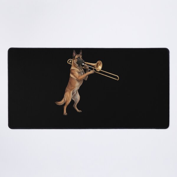 Item preview, Belgian Malinois Playing Trombone Player Trombonist Dog Lover designed and sold by DoodleTortle.