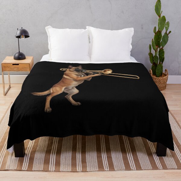 Item preview, Belgian Malinois Playing Trombone Player Trombonist Dog Lover designed and sold by DoodleTortle.