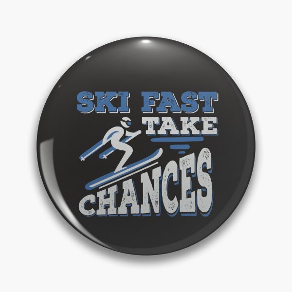 Item preview, Ski Fast Take Chances – Retro Skiing Quote Design designed and sold by Gawii.