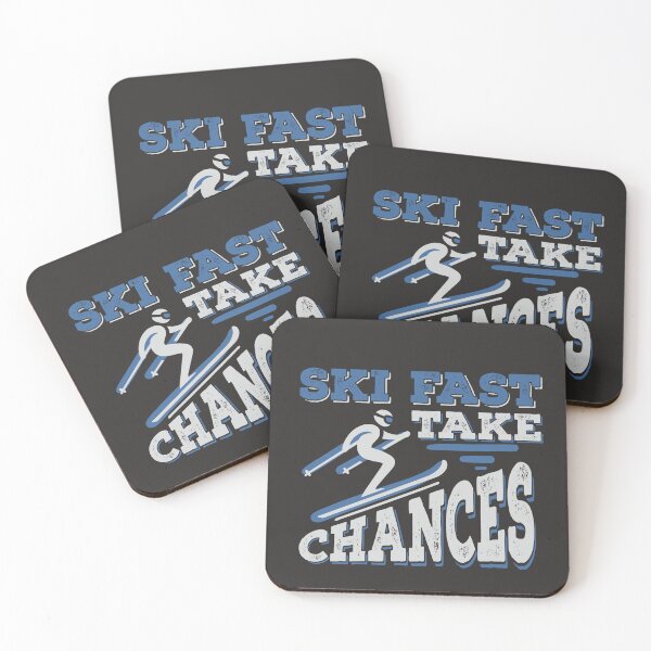 Item preview, Ski Fast Take Chances – Retro Skiing Quote Design designed and sold by Gawii.