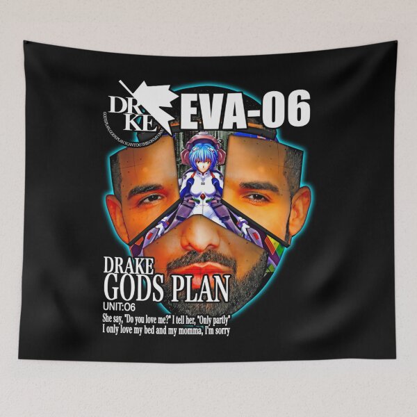 Item preview, DRAKE EVANGELION Gods Plan She Say Do You Love Me I Tell Her Only Partly I Only Love My Bed And My Momma Im Sorry designed and sold by indusmonk.