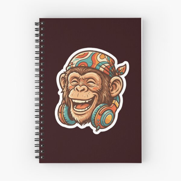 Item preview, Funny DJ Monkey Head Retro Happy Chimp Portrait designed and sold by zakman02.