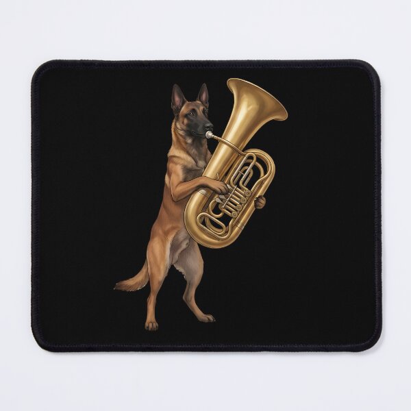 Item preview, Belgian Malinois Playing Tuba Player Tubaist Dog Lover designed and sold by DoodleTortle.