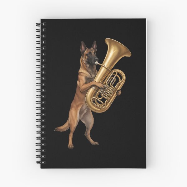Item preview, Belgian Malinois Playing Tuba Player Tubaist Dog Lover designed and sold by DoodleTortle.