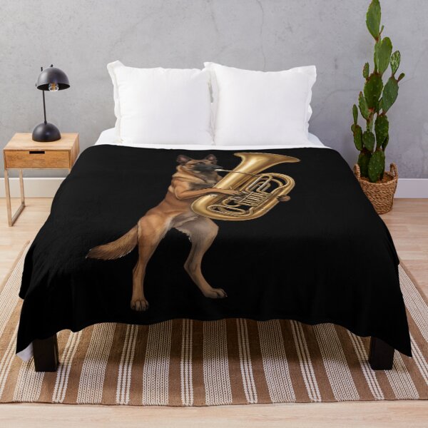 Item preview, Belgian Malinois Playing Tuba Player Tubaist Dog Lover designed and sold by DoodleTortle.