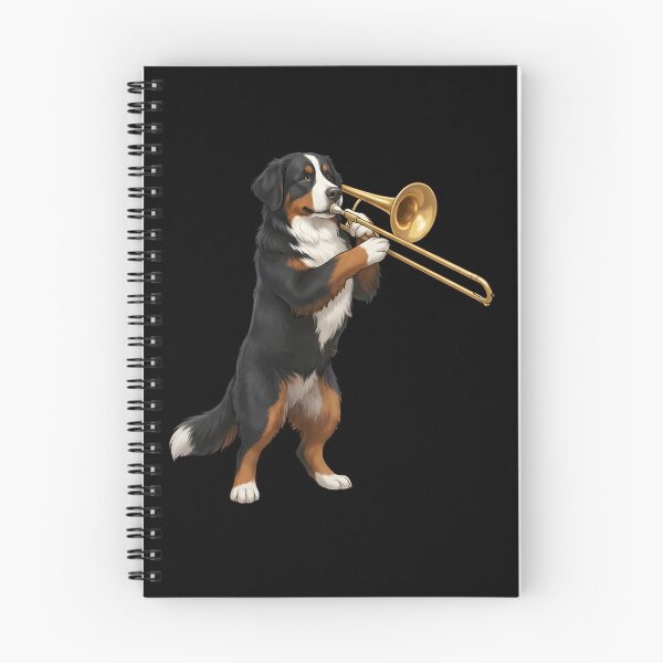 Item preview, Bernese Mountain Dog Playing Trombone Player Trombonist Dog Lover designed and sold by DoodleTortle.