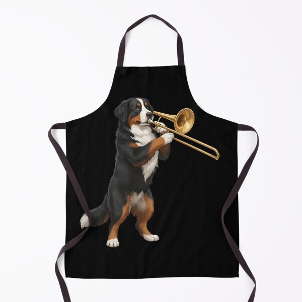 Item preview, Bernese Mountain Dog Playing Trombone Player Trombonist Dog Lover designed and sold by DoodleTortle.