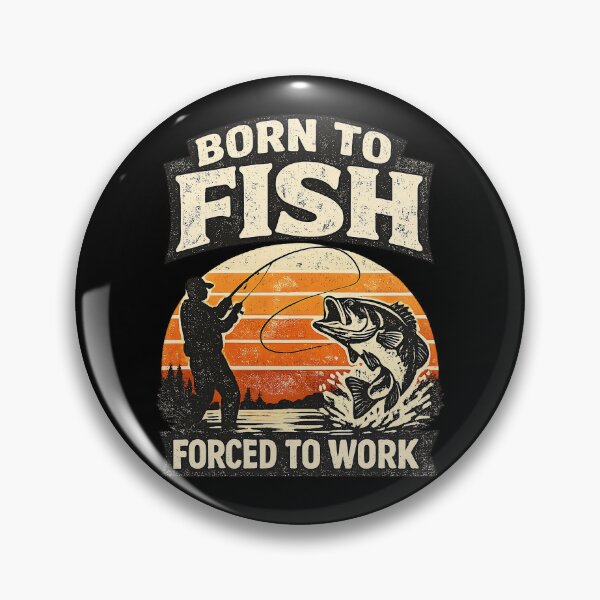Item preview, Born to fish, forced to work designed and sold by StrawDesign.