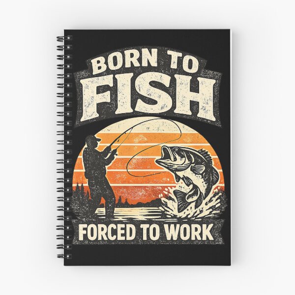 Item preview, Born to fish, forced to work designed and sold by StrawDesign.