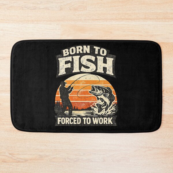 Item preview, Born to fish, forced to work designed and sold by StrawDesign.