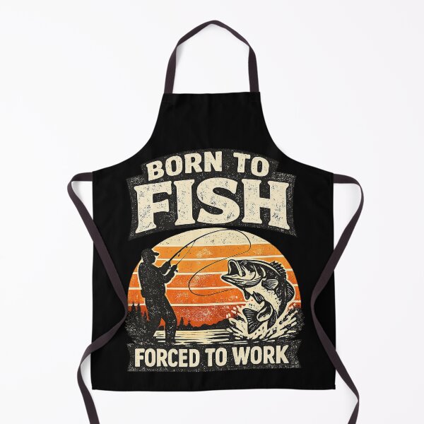 Item preview, Born to fish, forced to work designed and sold by StrawDesign.