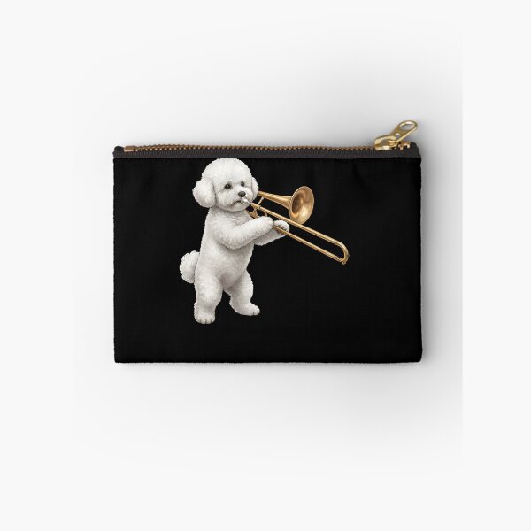 Item preview, Bichon Frise Playing Trombone Player Trombonist Dog Lover designed and sold by DoodleTortle.