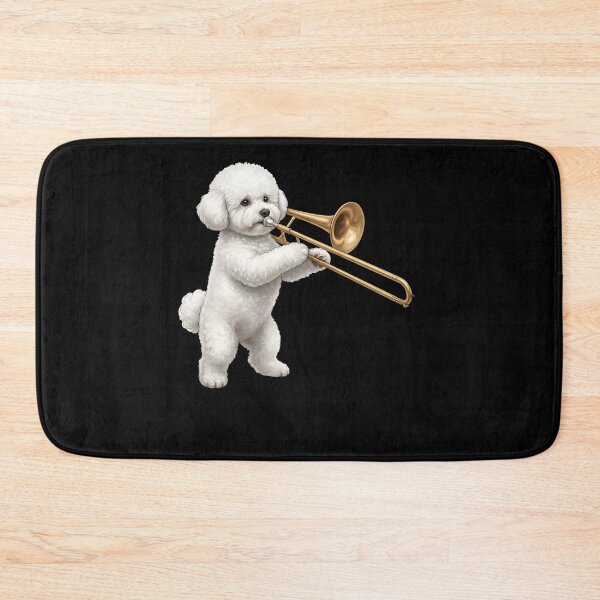 Item preview, Bichon Frise Playing Trombone Player Trombonist Dog Lover designed and sold by DoodleTortle.